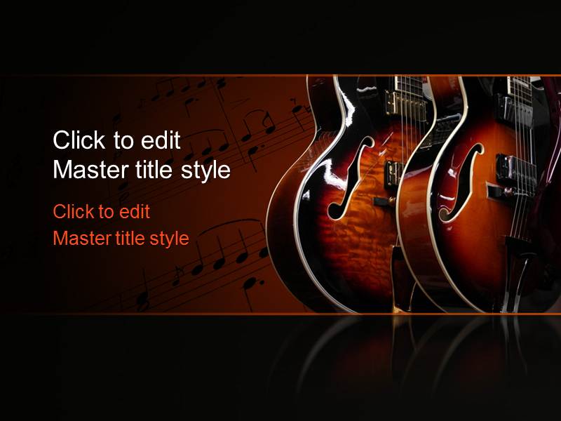 Free Music Guitar PPT Template
