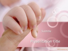 Free Baby PowerPoint Template with Baby Hand