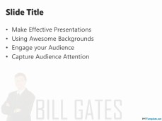 Microsoft PowerPoint Template with Bill Gates in the Slide Design