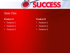 Awesome Success Internal Slide Design with Red Background