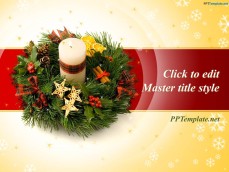 Free Christmas Wreath PowerPoint Template 