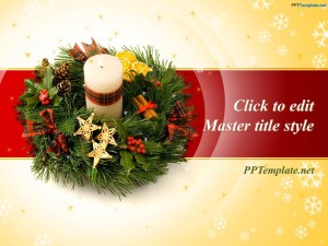 Free Christmas Wreath PPT Template