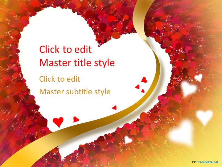 Free Red Heart PPT Template