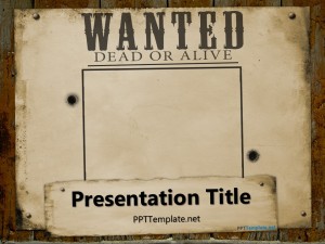 Free Wanted Template for PowerPoint