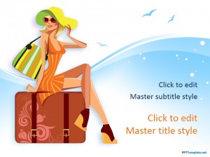 Free Travel Girl PPT Template