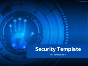 Free Security Palm Print PPT Template