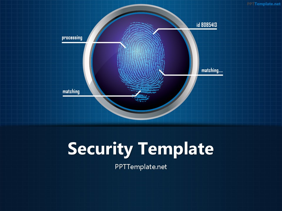 Free Finger Print Circle 1 PPT Template